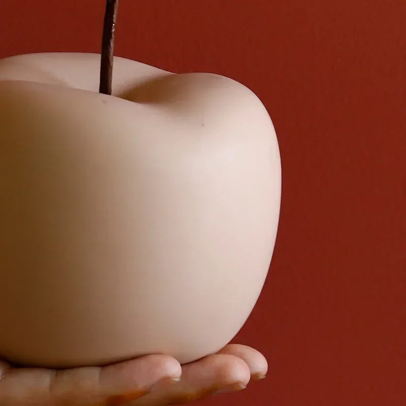 Nordic Ceramic Apple Sculpture