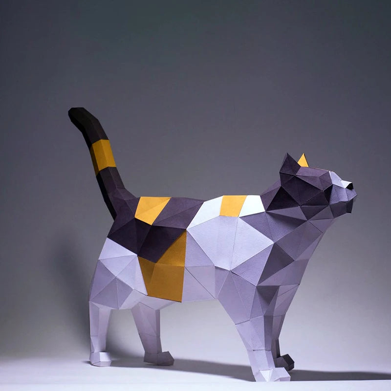 The Papercraft Purr-fection" 3D Cat Model Kit