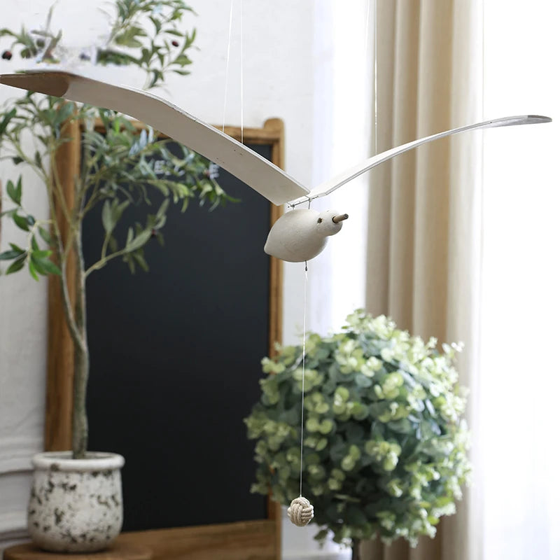Handcrafted Wooden Flying Bird Mobile