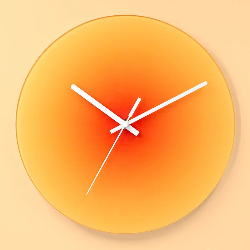Sunset Gradient Glass Wall Clock