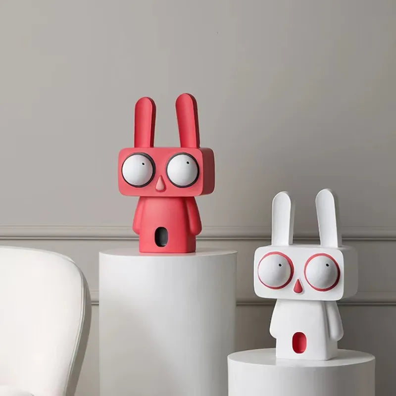 Playful Rabbit Ceramic Figurine