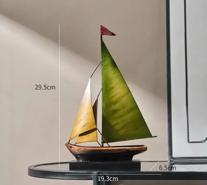 Creative & Luxury Metal Sailing Ship Model Figurines