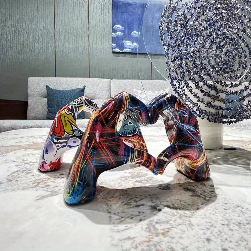 Colorful Love Gesture Sculpture