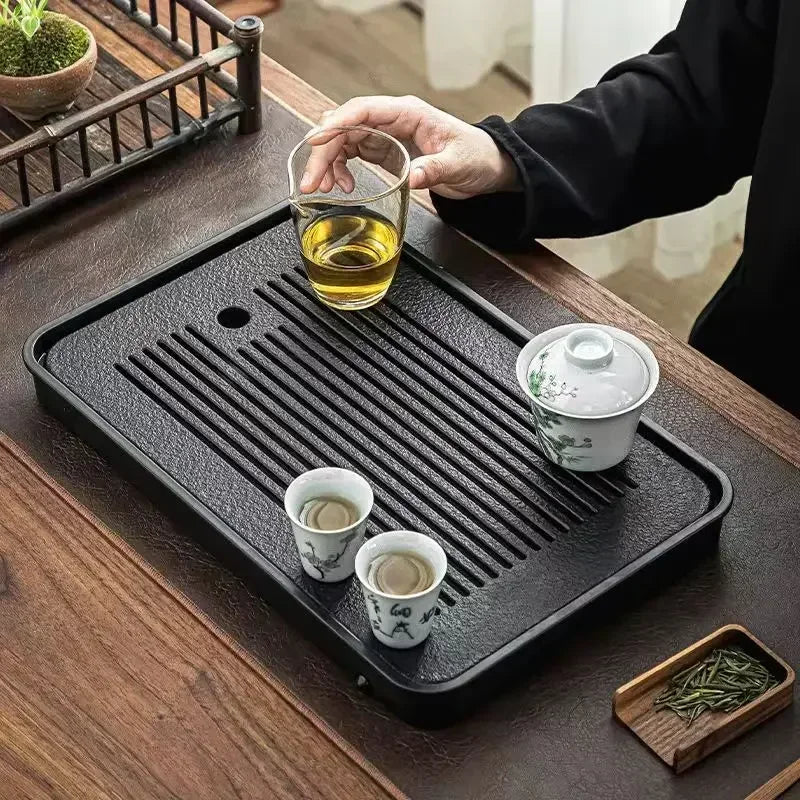 Luxury Chinese Tea Tray with Drainage