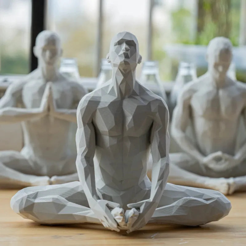 3D Printed Meditating Man Statue