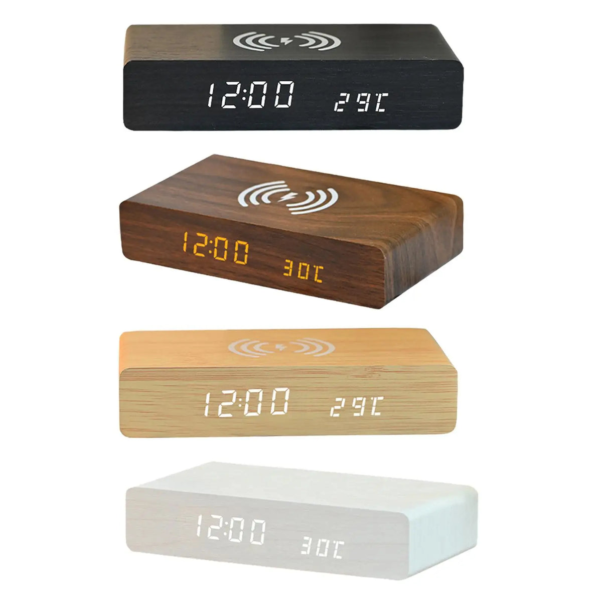 Wireless Charging LED Alarm Clock