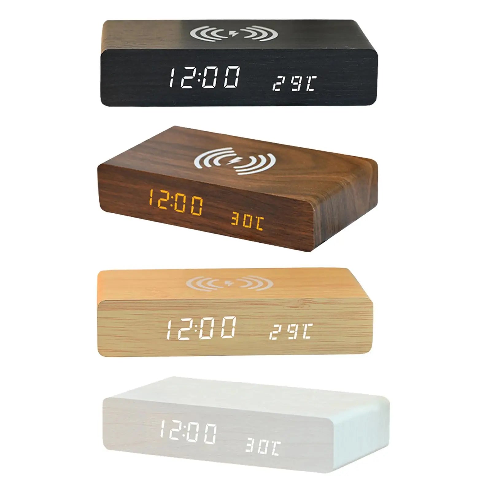 Wireless Charging LED Alarm Clock