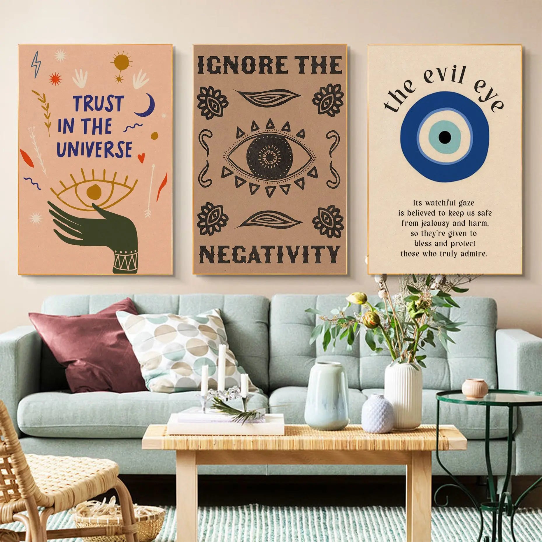 Abstract Eye Quotes Canvas Art