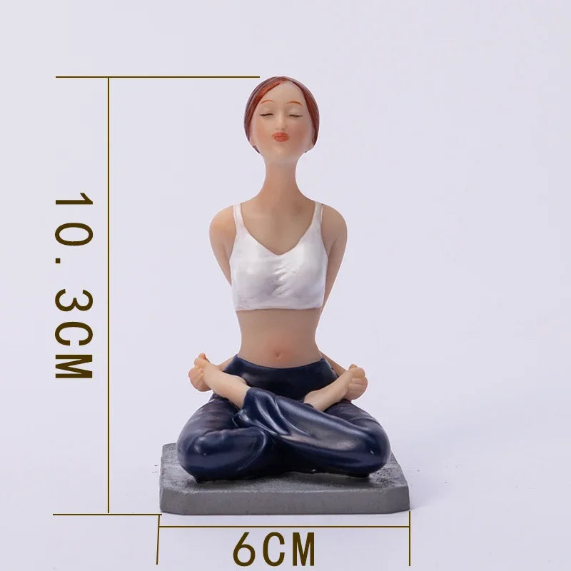 Elegant Yoga Girl Sculpture