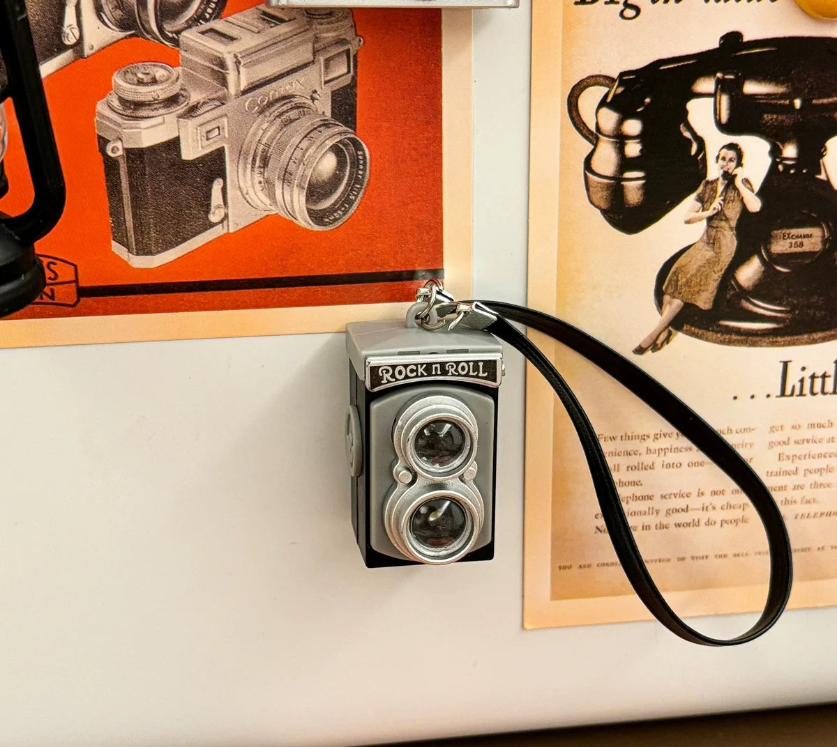 Miniature Camera & Lamp Light-Up Fridge Magnets