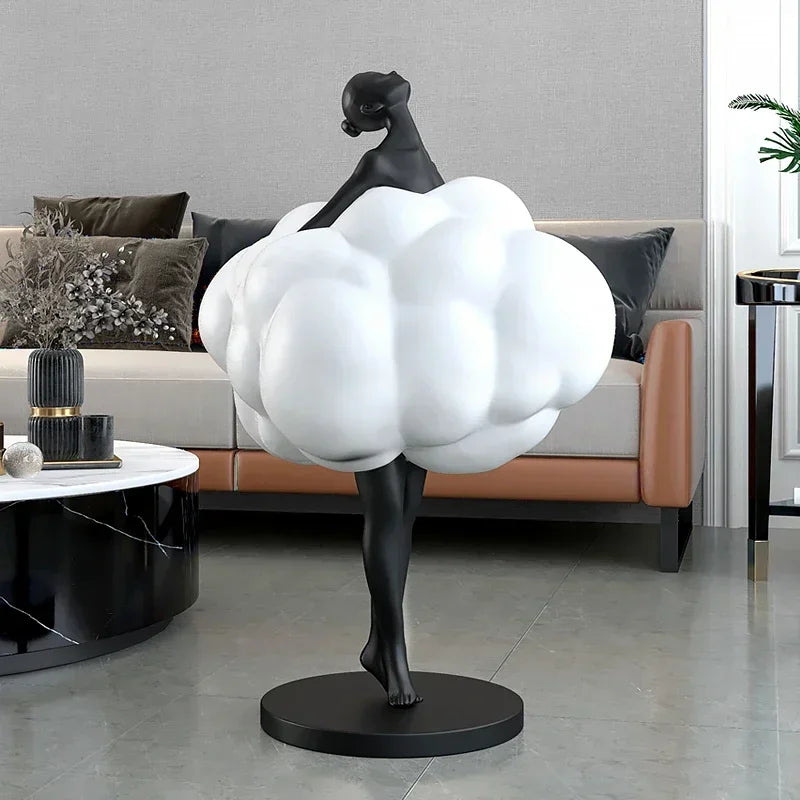 Modern Ballet Girl Cloud Statue