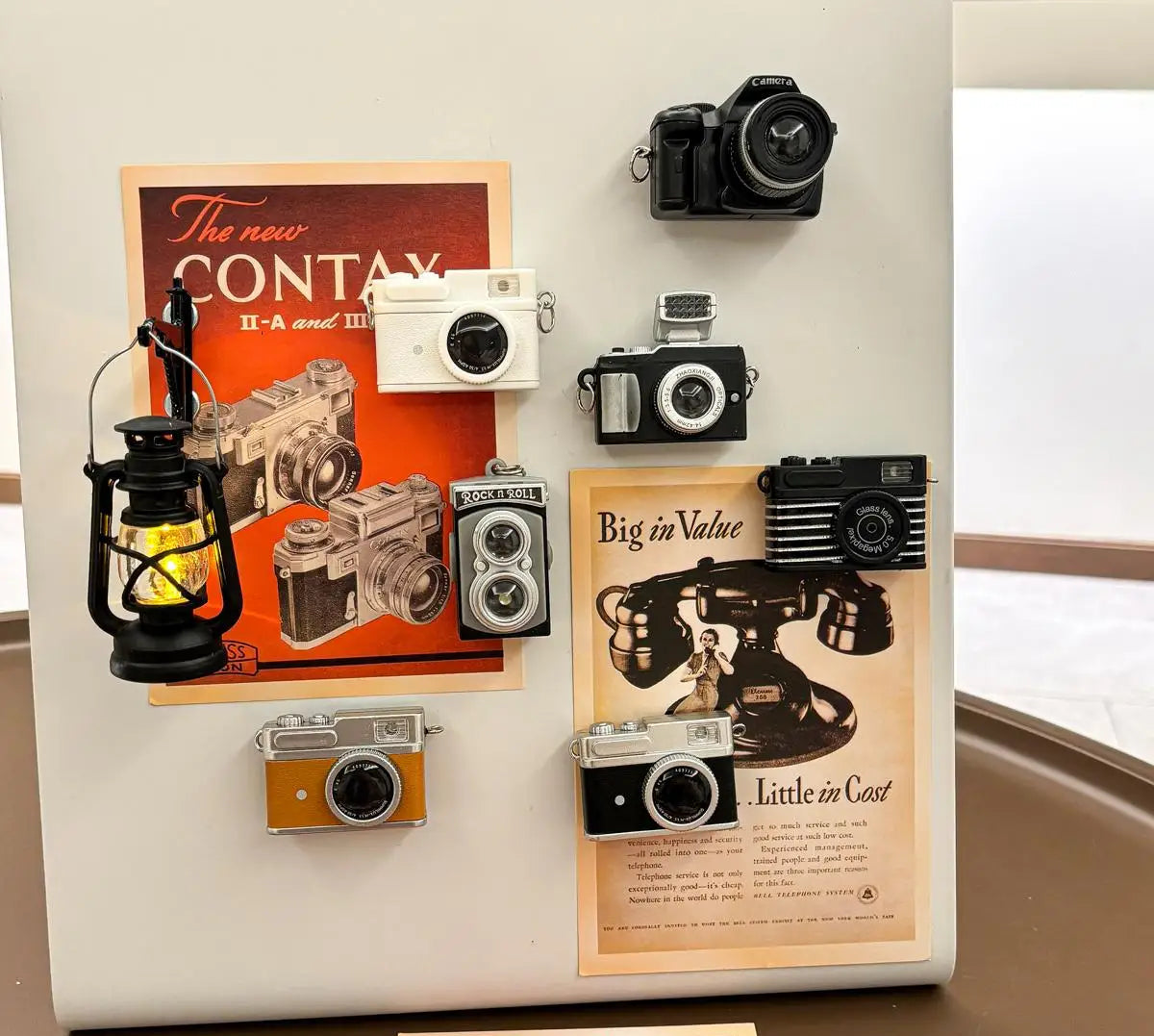 Miniature Camera & Lamp Light-Up Fridge Magnets