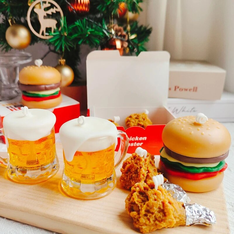 Soy Wax Beer and Fast Food Themed Candles