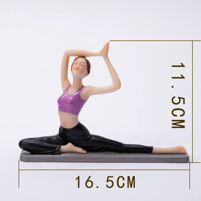 Elegant Yoga Girl Sculpture