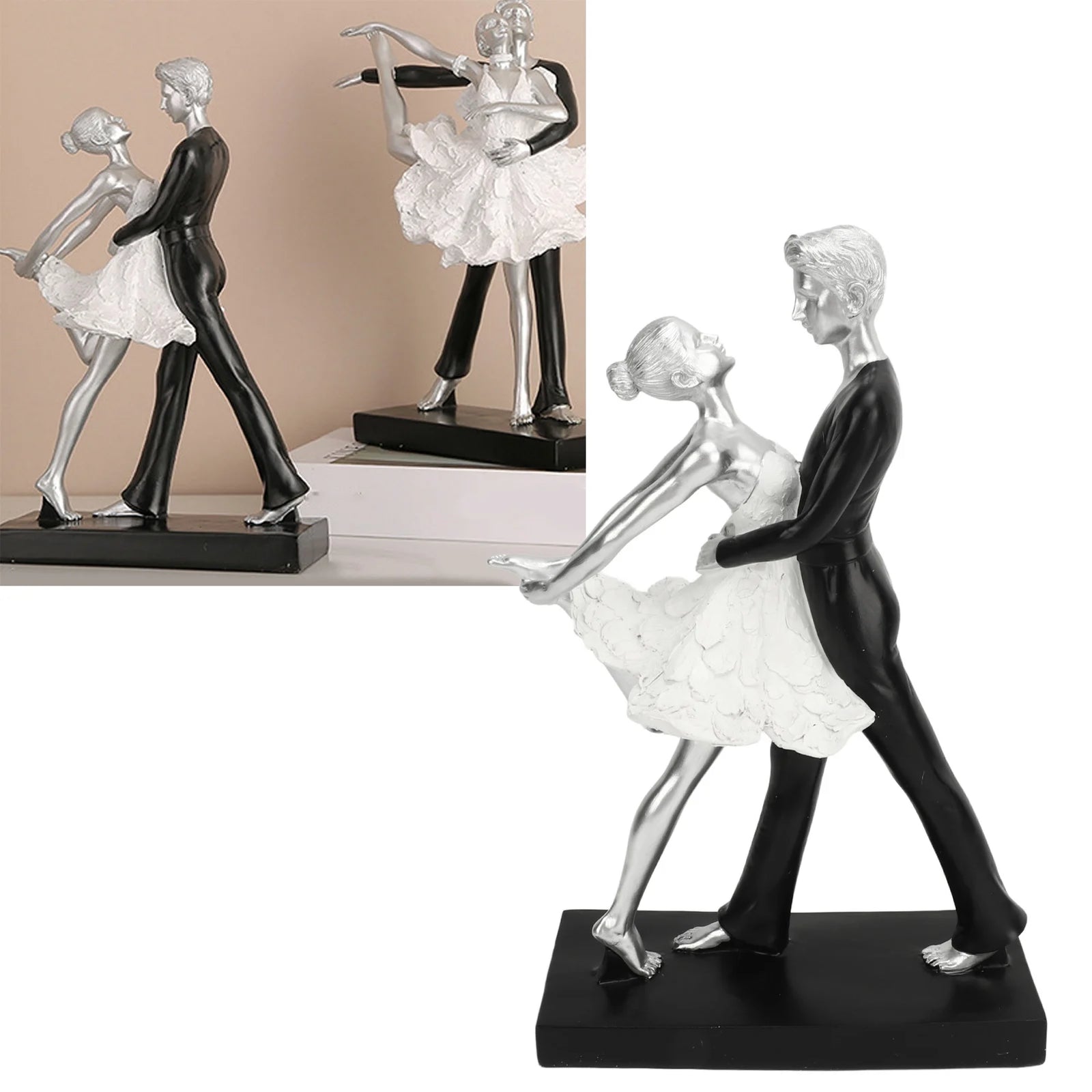 Modern Couple Dancing Resin Statue