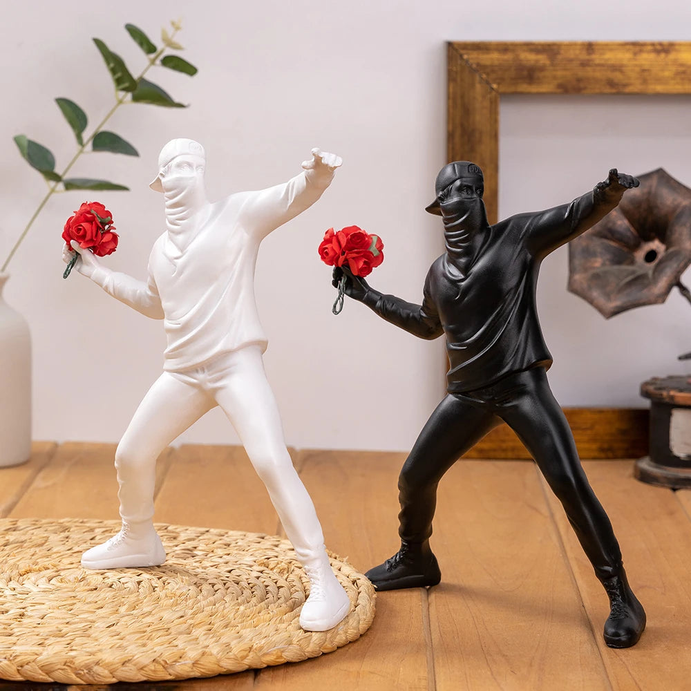 Modern Flower Thrower Statue