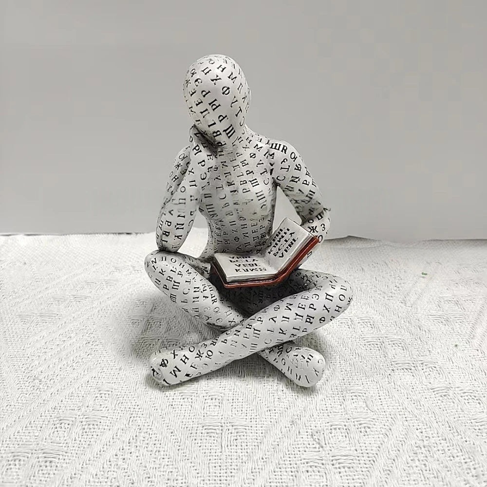 Pulp Reading Woman Abstract Art Statue