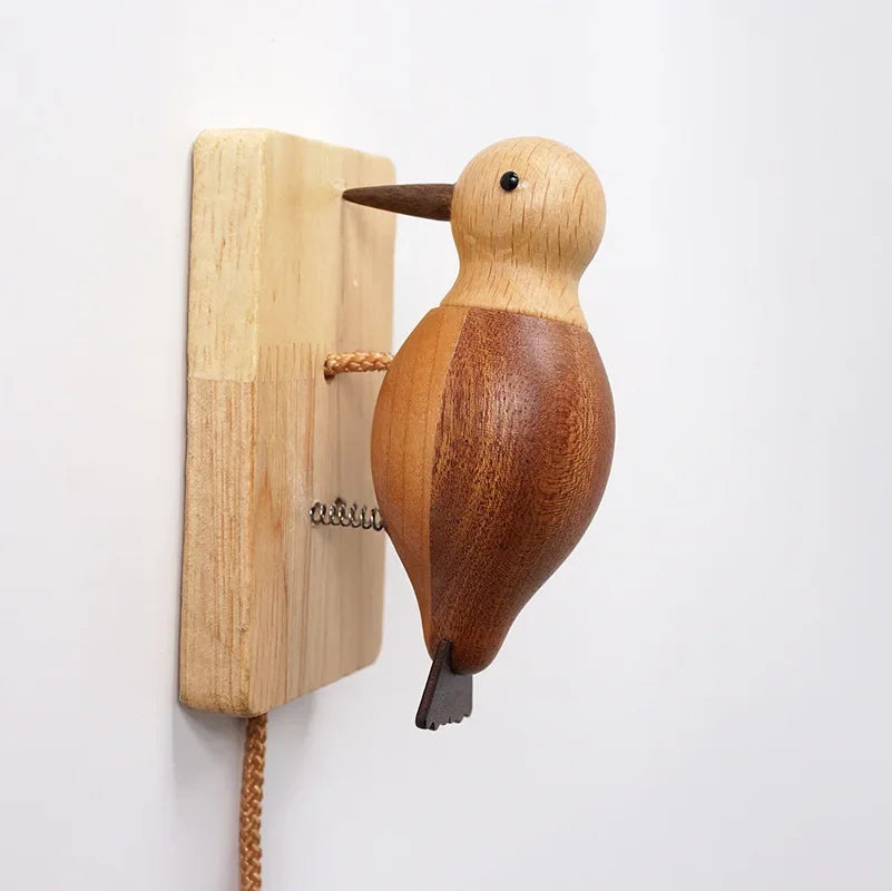 Wooden Woodpecker Door Knocker