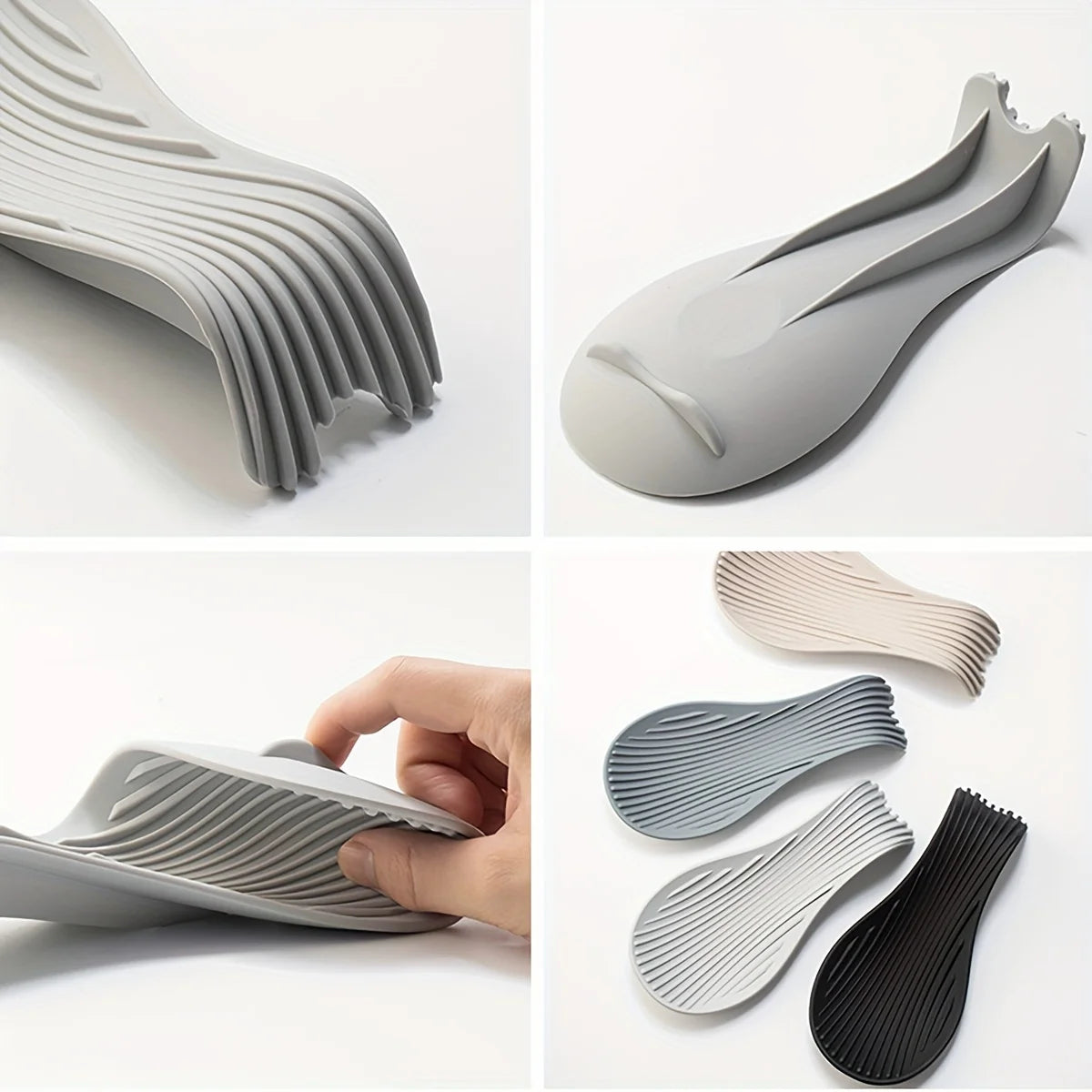 Heat-Resistant Silicone Spoon Rest & Utensil Holder