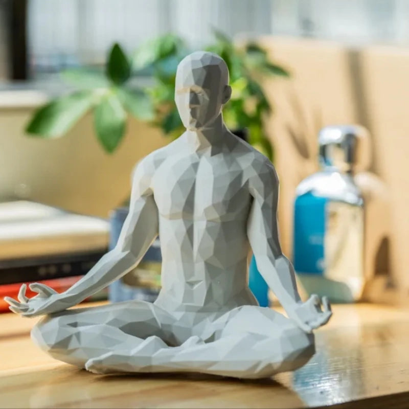 3D Printed Meditating Man Statue