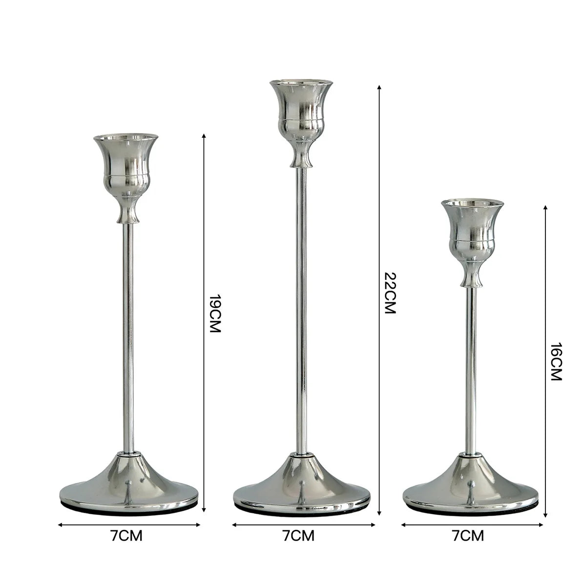 European-Style Minimalist Metal Candlestick Holders