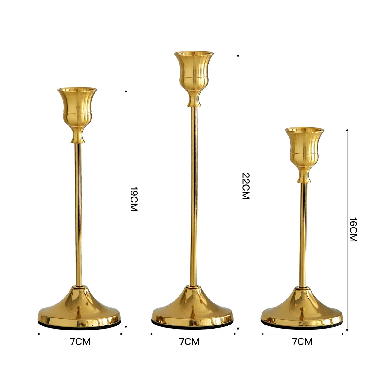 European-Style Minimalist Metal Candlestick Holders