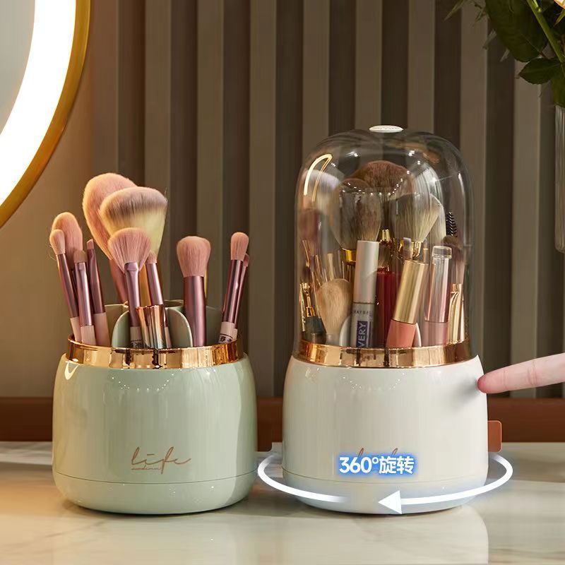 Rotating Makeup Brush Storage Organizer