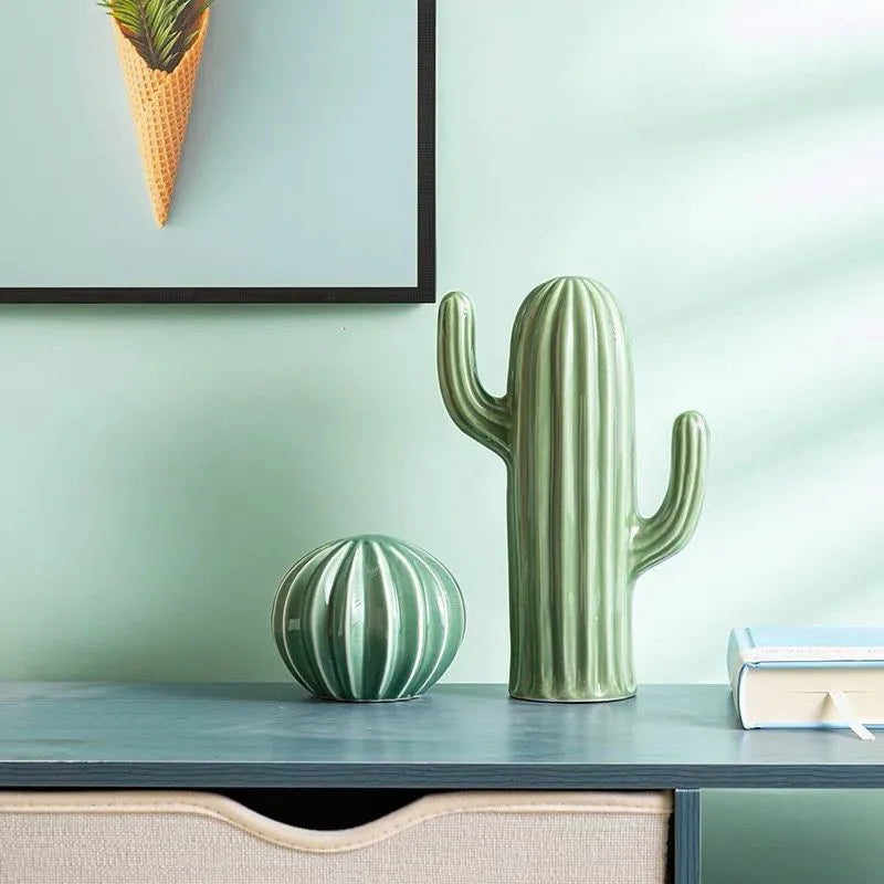 Nordic Ceramic Cactus Ornaments