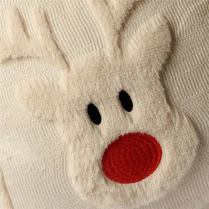 Christmas Reindeer Throw Pillow Cover