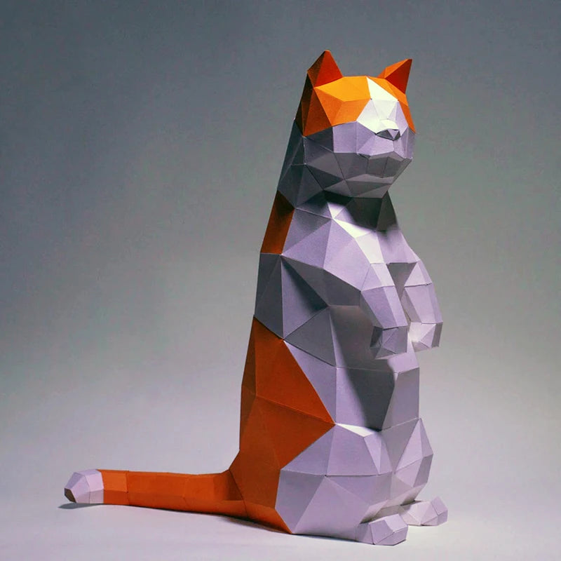 The Papercraft Purr-fection" 3D Cat Model Kit
