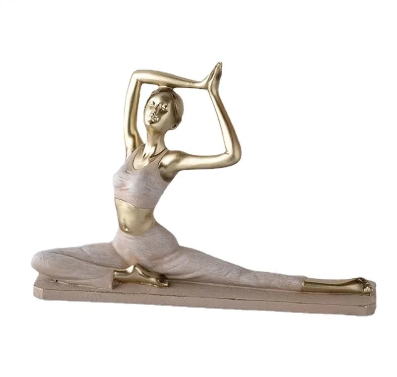 Elegant Yoga Girl Sculpture