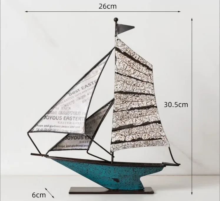 Creative & Luxury Metal Sailing Ship Model Figurines