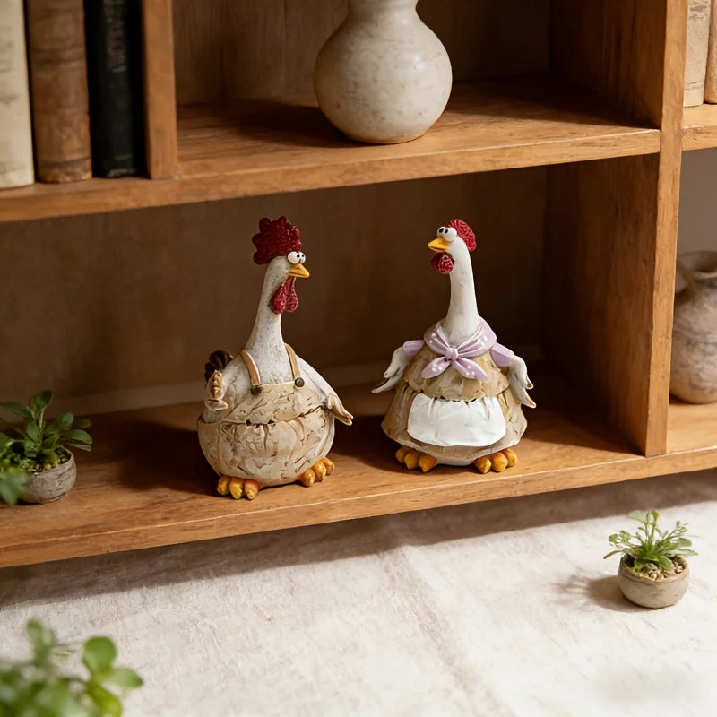 Cute Resin Chicken Figurine – Rooster or Hen