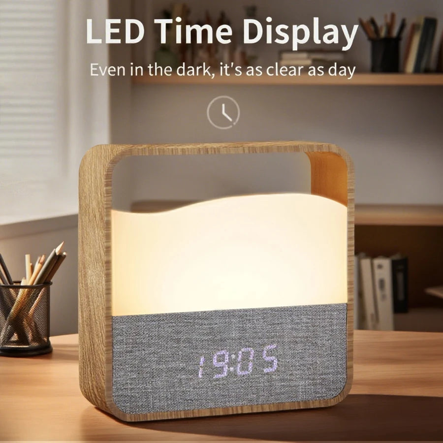 AuraGlow LED Night Light &amp; Alarm Clock