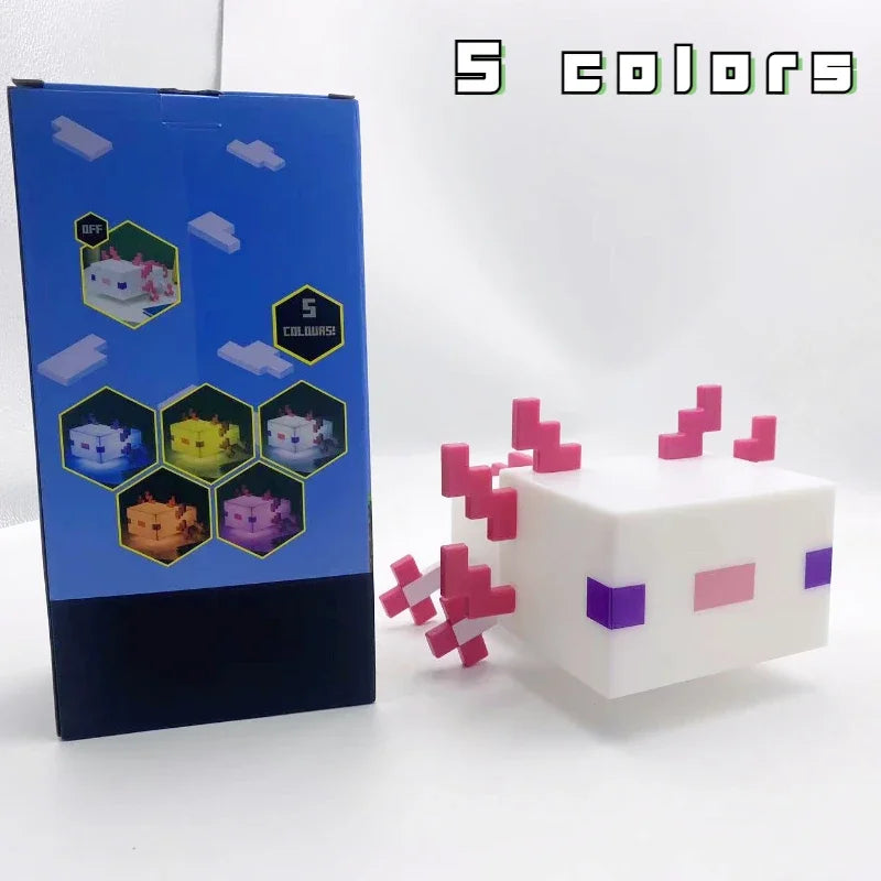 Pixelated Axolotl Lamp