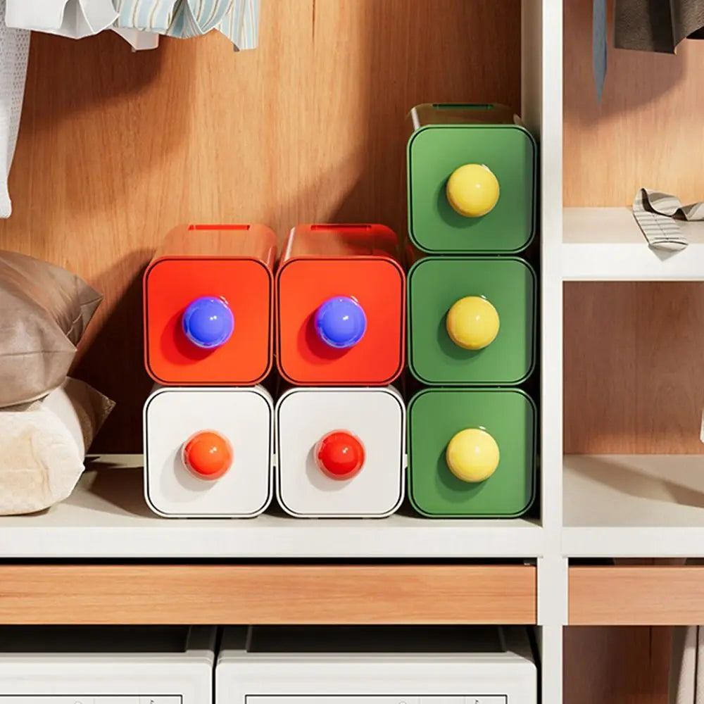 Wall-Mounted Push-Drawer Storage Box