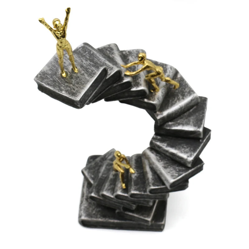 Modern Book Climb Figurine