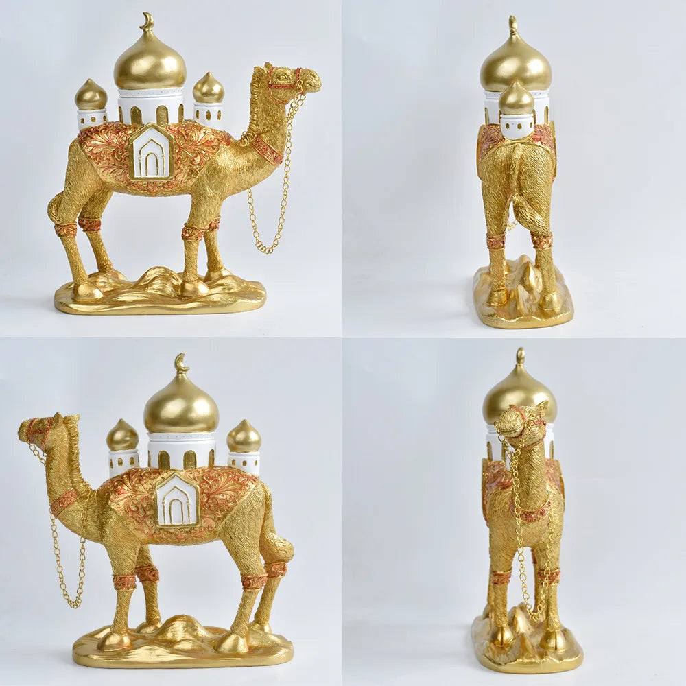Decorative Camel Figurine with Dome Palace