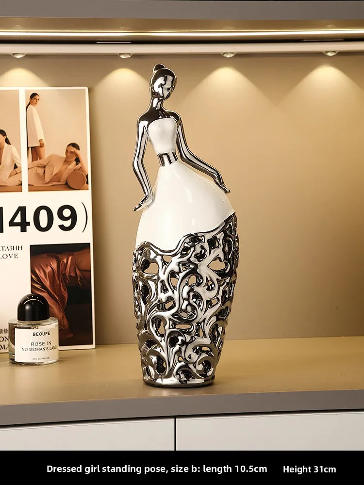 Modern Ceramic Dancer Figurine Sculpture