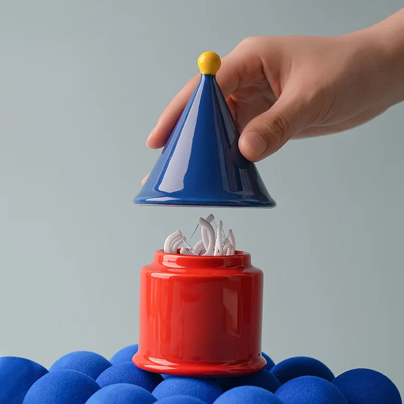 Dopamine Ceramic Dental floss tube &amp; Accessory Holder