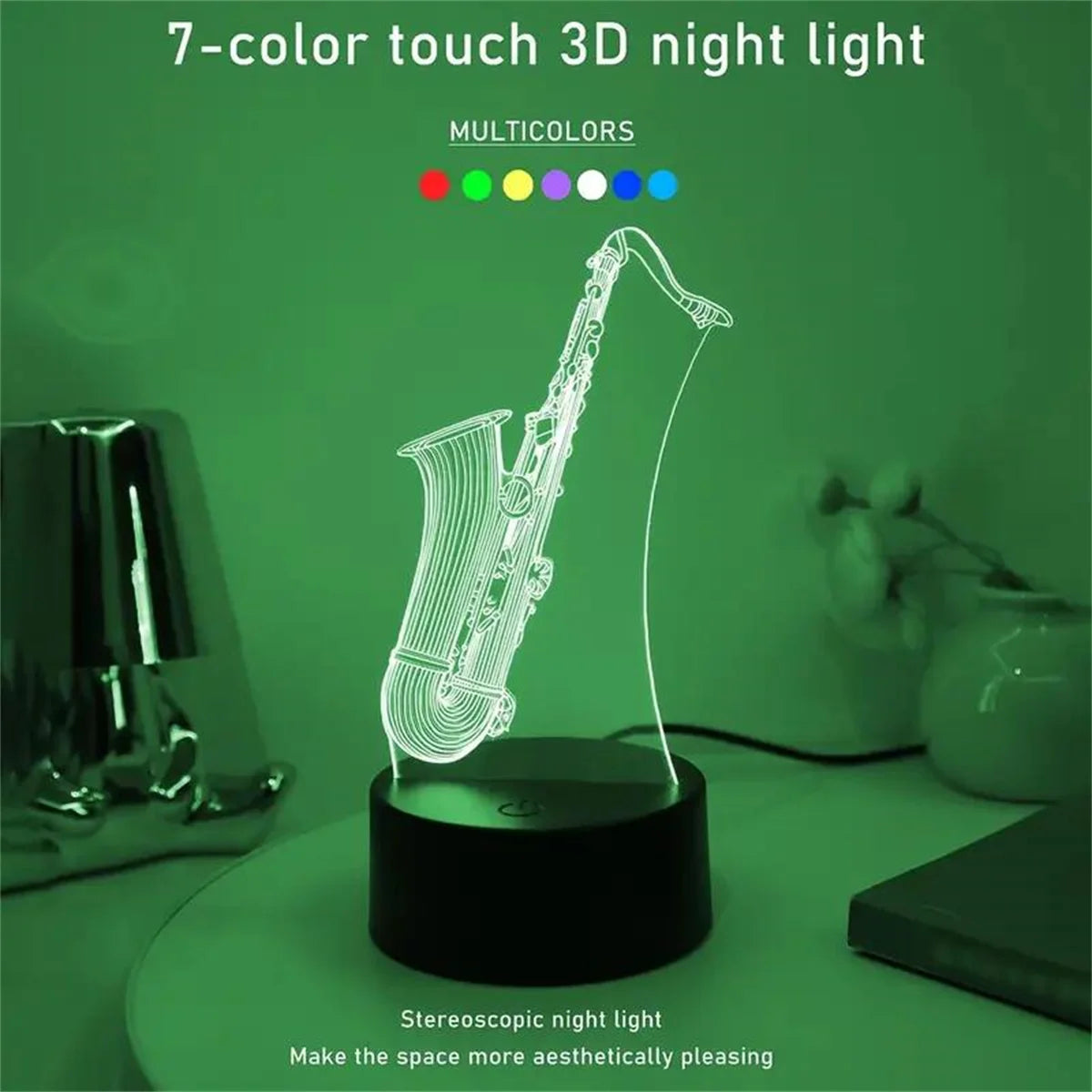 Saxophone 3D Night Light