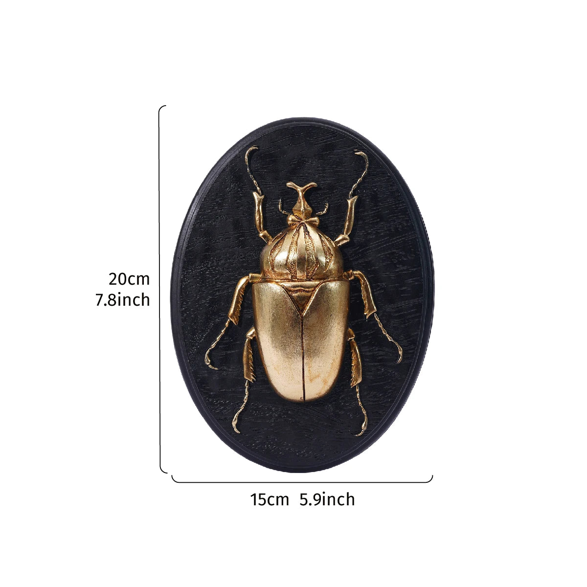 Golden Beetle Resin Wall Decor- Insect Themed Accent