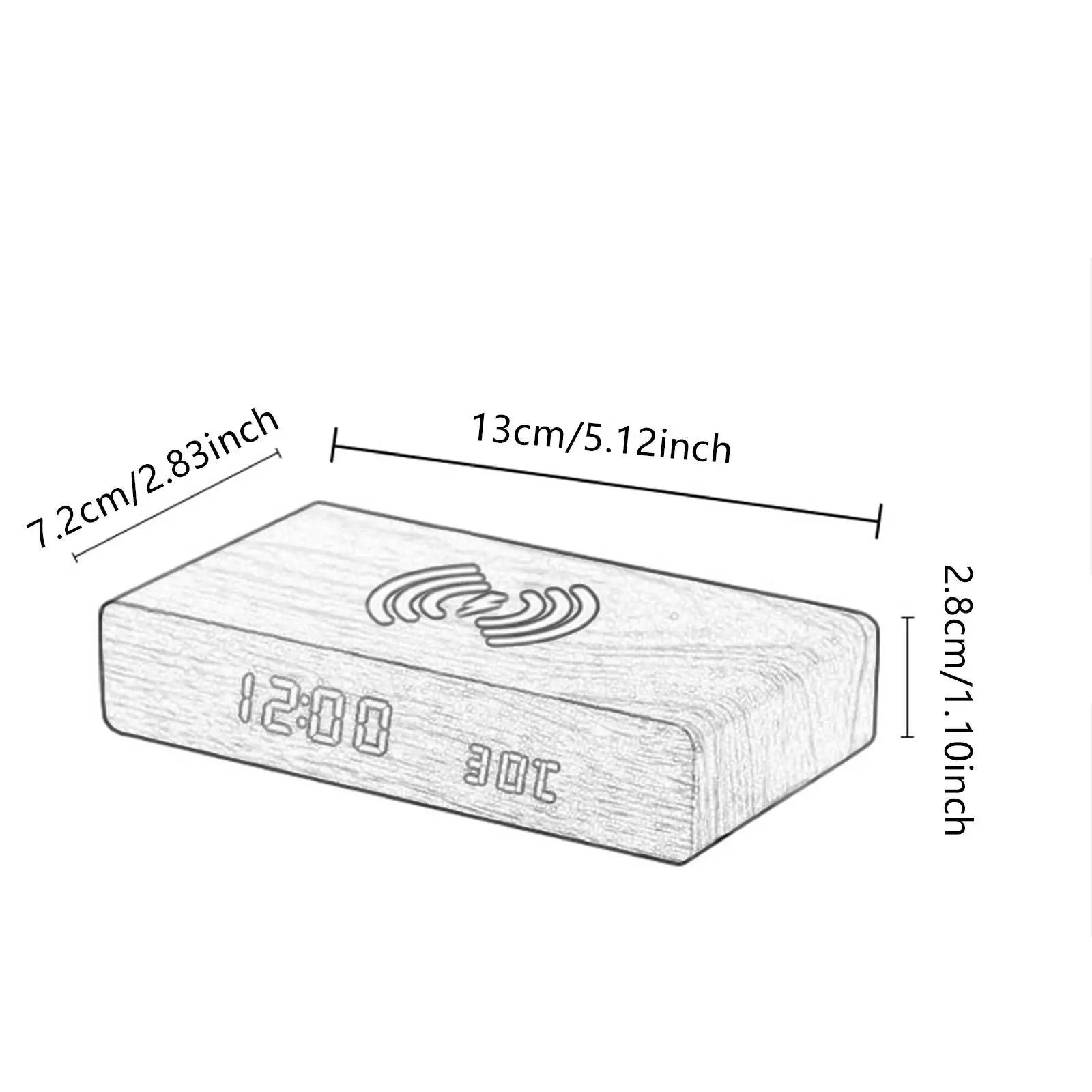 Wireless Charging LED Alarm Clock