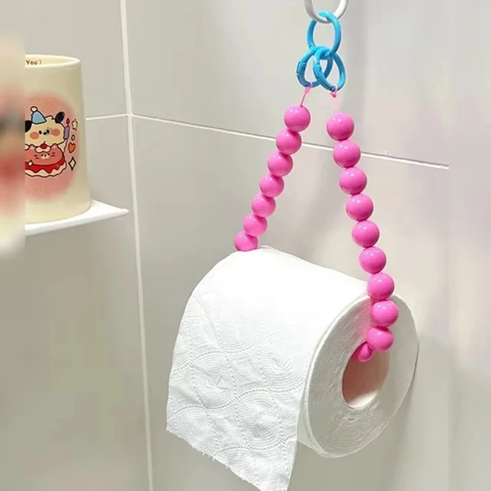Beaded Hanging Toilet Paper & Tissue Holder | Decorative Multifunctional Home Accessory