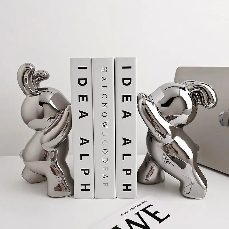 Minimalist Bunny Bookends