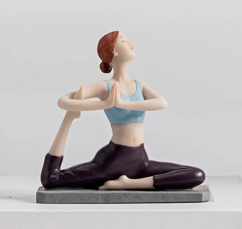 Elegant Yoga Girl Sculpture