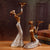 Vintage Abstract Lady Candle Holder Pair