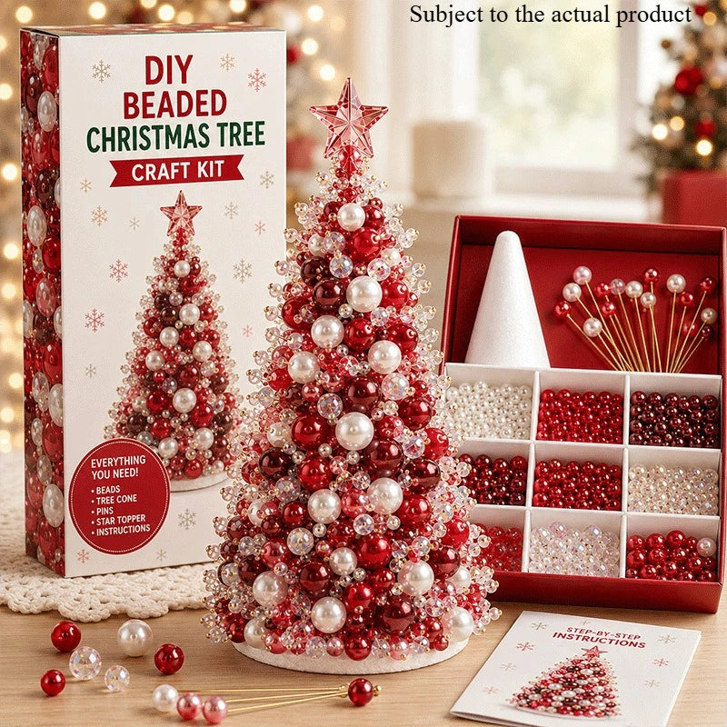 DIY Beaded Christmas Tree Craft Kit – Festive Tabletop Decor