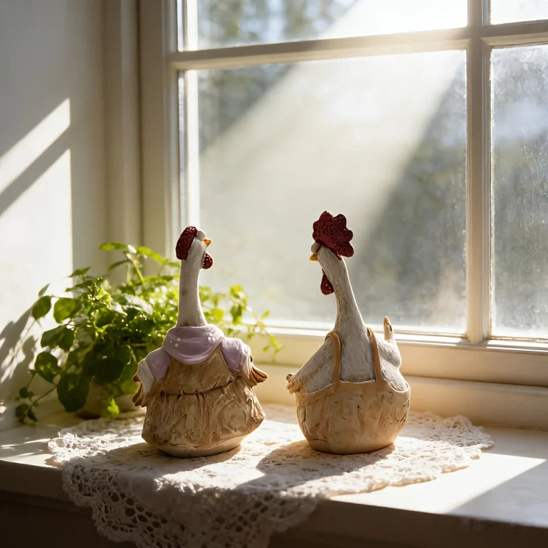 Cute Resin Chicken Figurine – Rooster or Hen