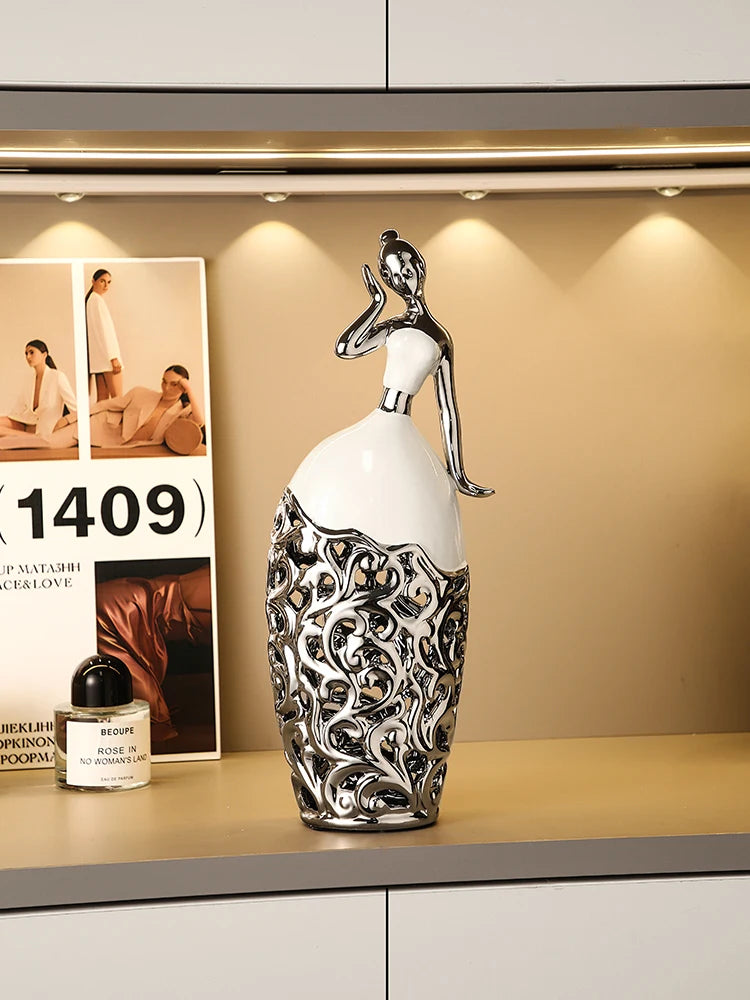 Modern Ceramic Dancer Figurine Sculpture